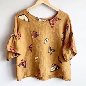 Viola Borghi Linen butterfly top